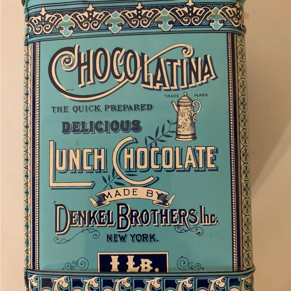 Vintage‎ Chocolatina Denkel collectible Lunch Chocolate Tin box Made In England